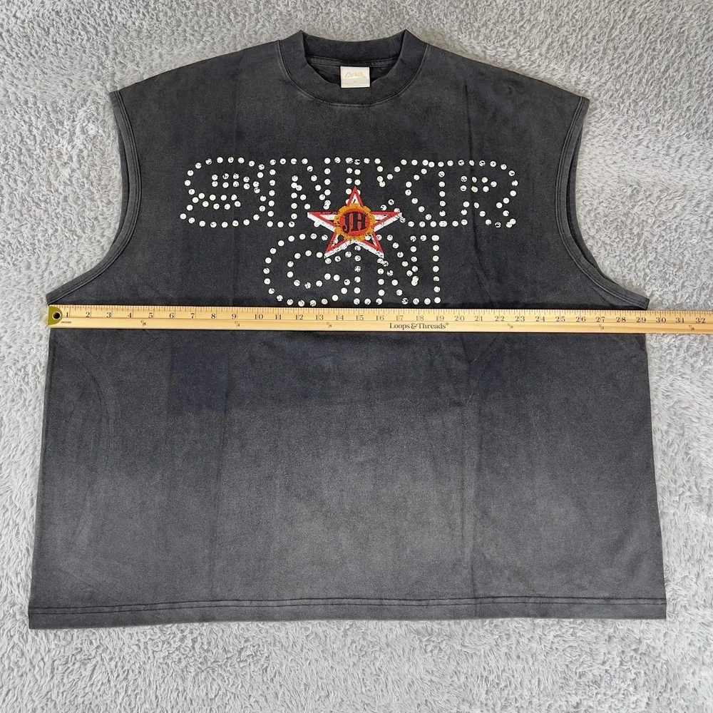 CHRISLV Shirt Mens L Gray Sleeveless Sneakercon Jeff Hamilton Graphic Streetwear